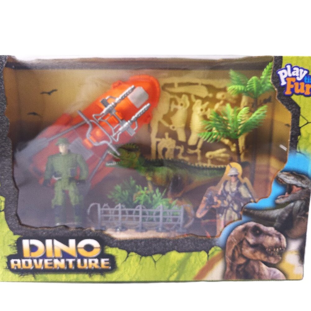 Dino Adventure super power Jetski, dini and dinosaur skeleton and Hunter